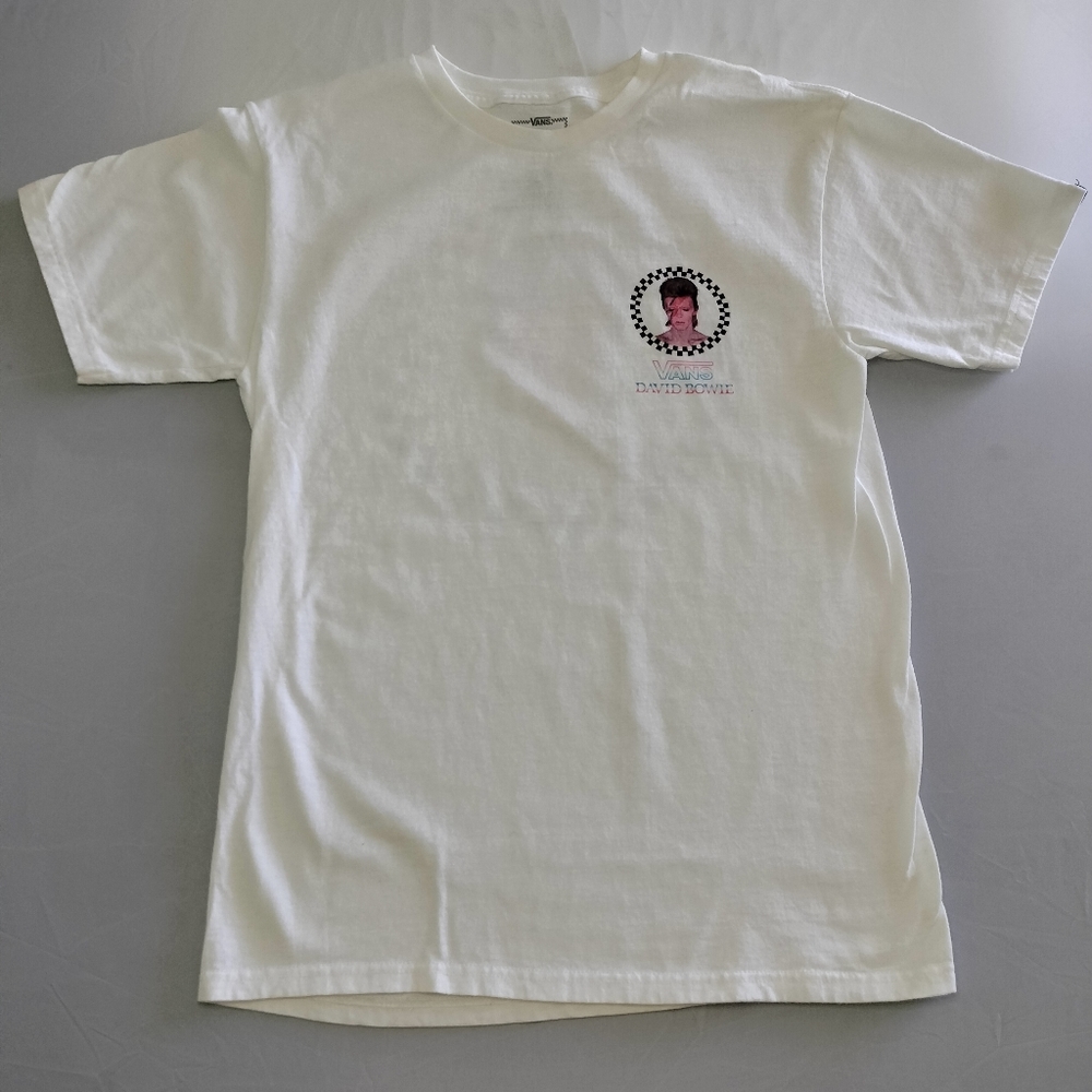 Vans X David Bowie  Graphic  Short Sleeve , White T-shirt  Size Small